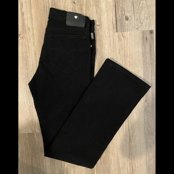 NEW Authentic Versace Jeans Couture Coated Black Luxury Womens Italian Limited - Picture 2 of 16